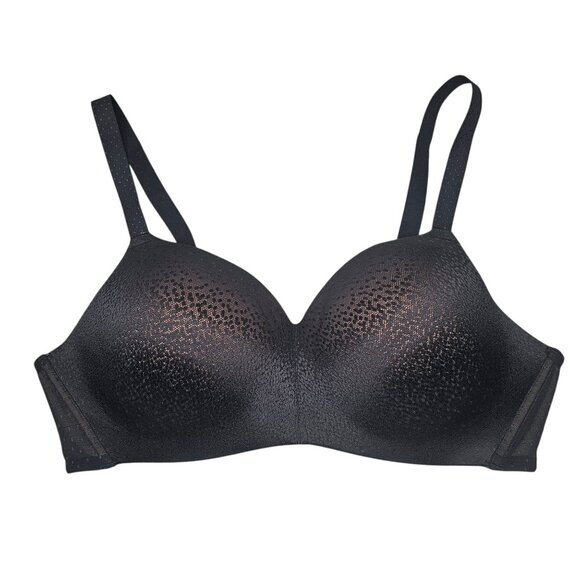 Wacoal 40D Black Back Appeal Wirefree Contour Bra Lightly Lined Smoothing 856303 - Picture 1 of 6
